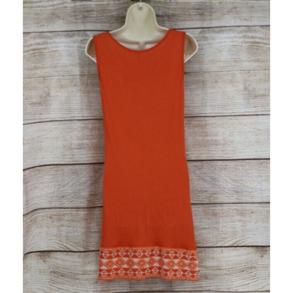 Monoreno Womens Size Small Pullover Sleeveless Short Shirt Dress Orange - Picture 5 of 6